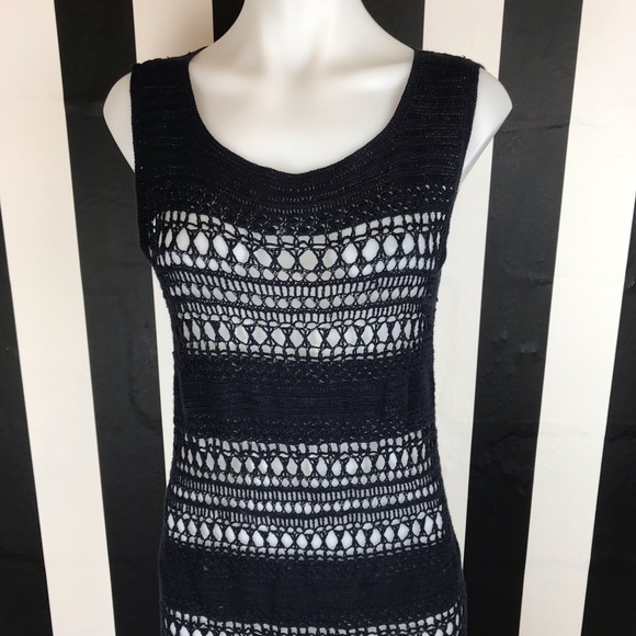 3.1 Phillip Lim Navy Crochet Floral Mini Dress - Picture 3 of 5